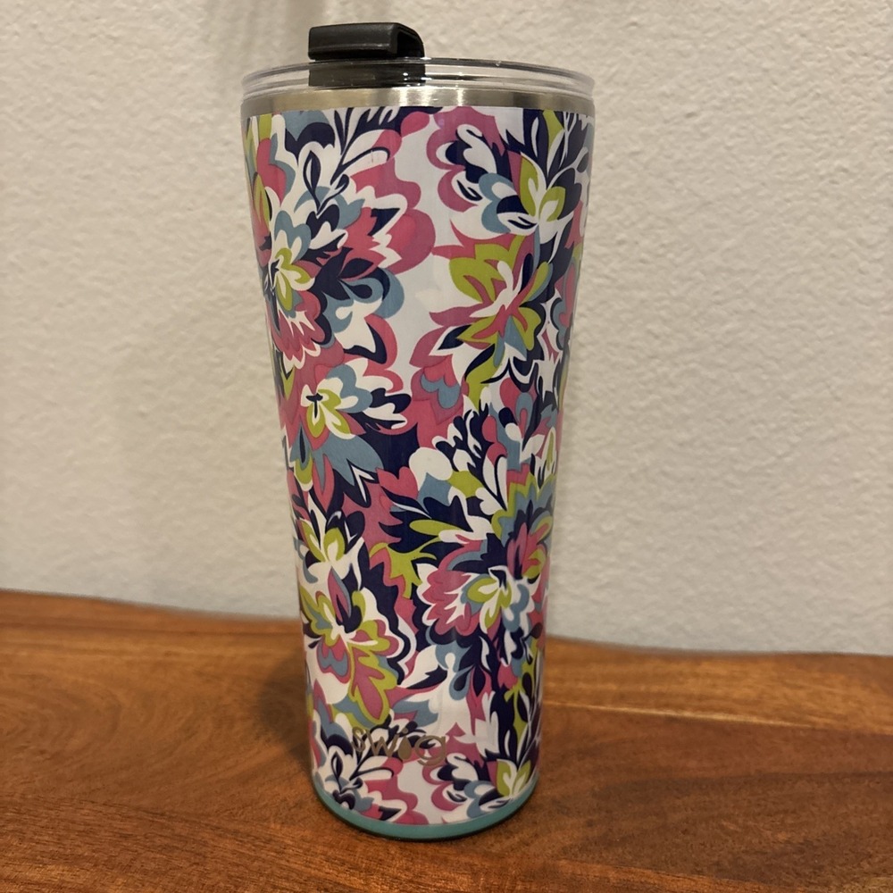 Swig‎ Life 22 oz 'Frilly Lilly" Insulated Stainless Tumbler Hot/Cold EUC